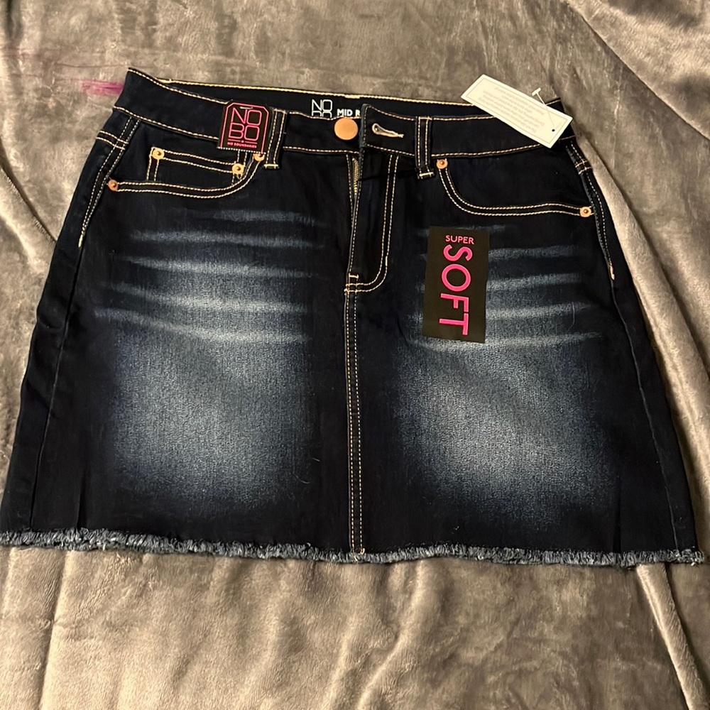 NWT No boundaries denim mini  skirt (11)